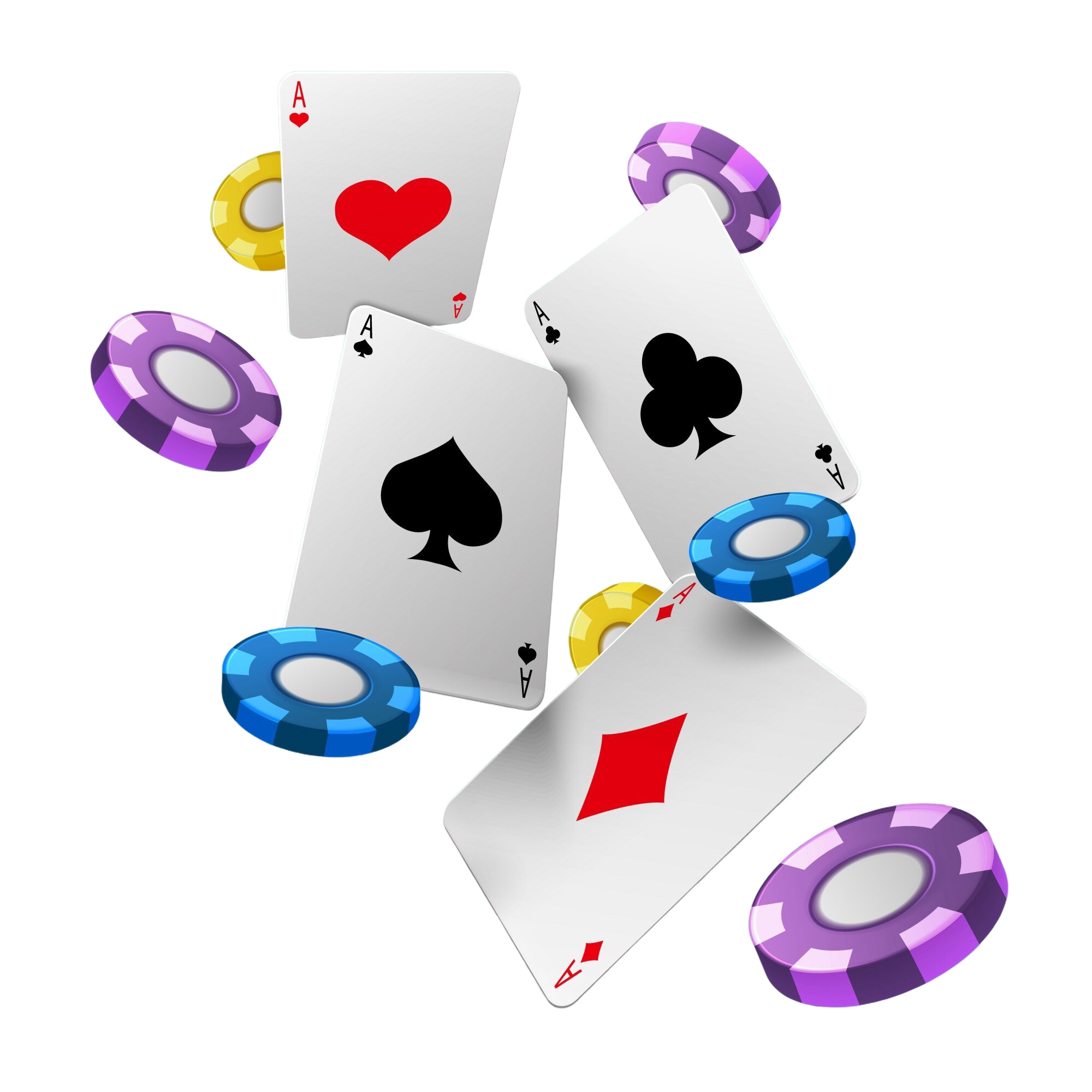 Table de jeu élégante avec des jetons et des cartes